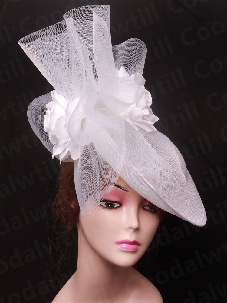 Women'S Fashion Kentucky Derby - Mariée mariage maille Fascinator Chapeau femmes