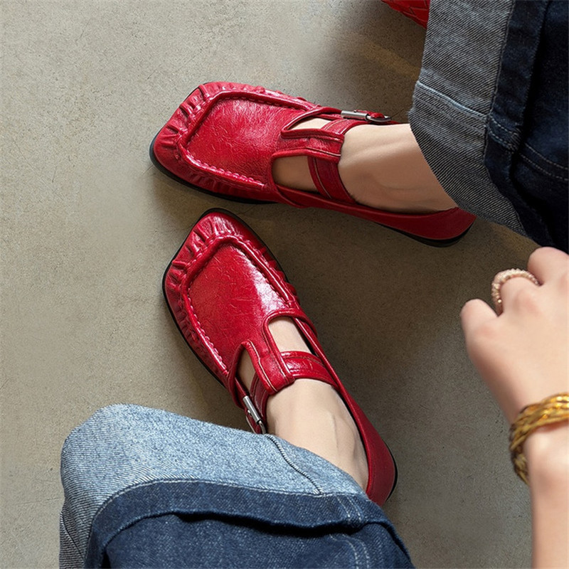 Women'S Fashion Shoes - Chaussures en cuir véritable pour femmes,