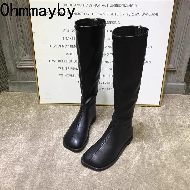 Women'S Fashion Knee High Boots - Bottes hautes extensibles pour femmes, Style