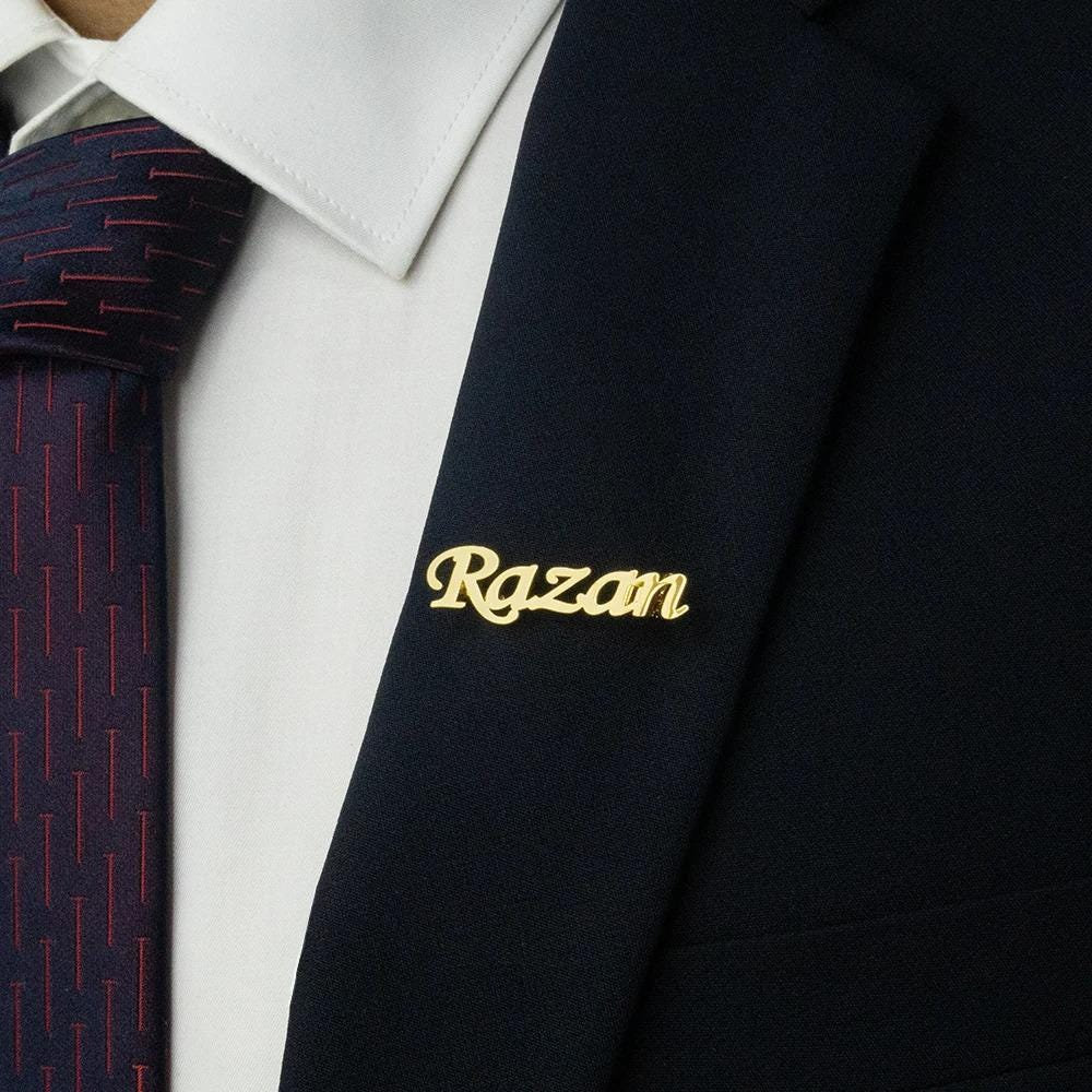 Women Fashion Dress Names - Broche avec nom personnalisé, monogramme pour