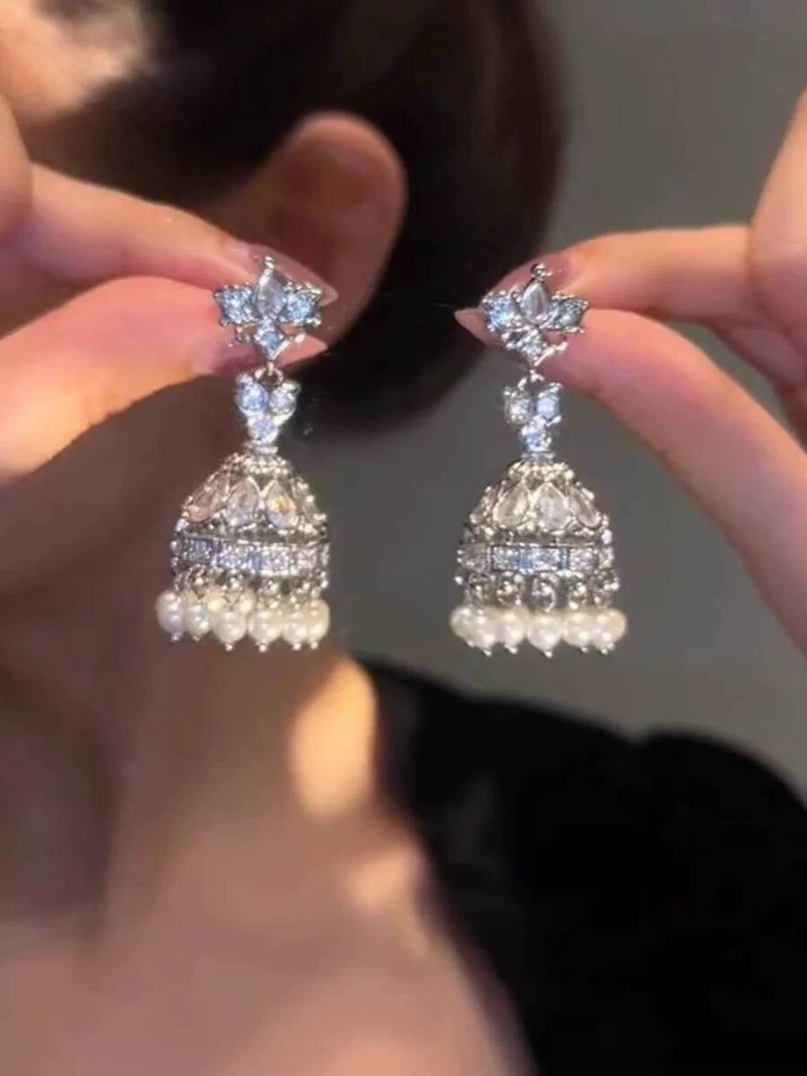 Women'S Fashion Korea - Boucles d'oreilles indiennes exagérées style cage