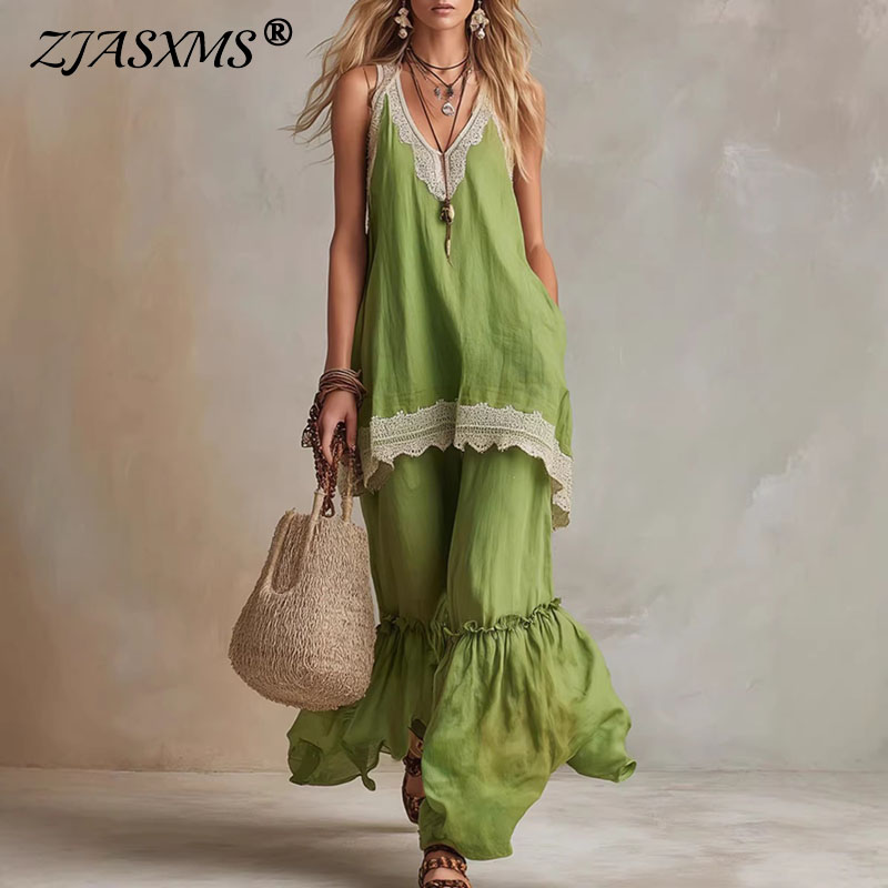 Ensemble assorti 2 pièces pour - Lace Trim Cami avis et prix