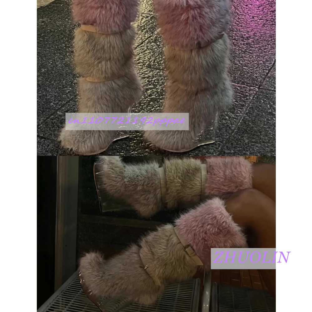 Bottes compensées transparente - Women'S Fashion Knee High Boots avis et prix
